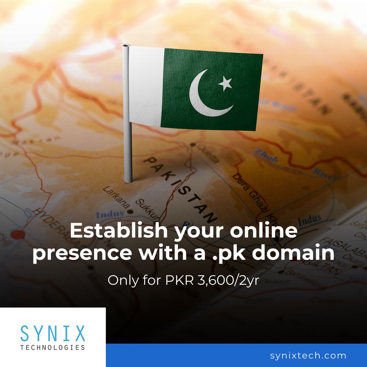 Your dream .PK domain is just a click away! Register with #SynixTech and take the first step towards your online presence in #Pakistan.

Place your order now: bit.ly/pkdomain-synix…

#PKDomain #DomainRegistration