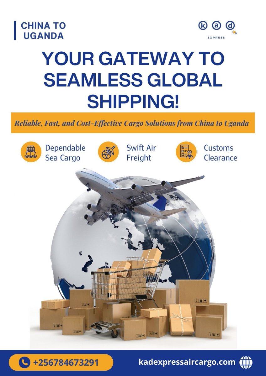 Save money & time on your China imports! KAD Express offers competitive rates & hassle-free Air & Sea Cargo shipping to Uganda. Get a quote & see the difference! #KADExpress #ImportSavings #SeaCargo #AirCargo
