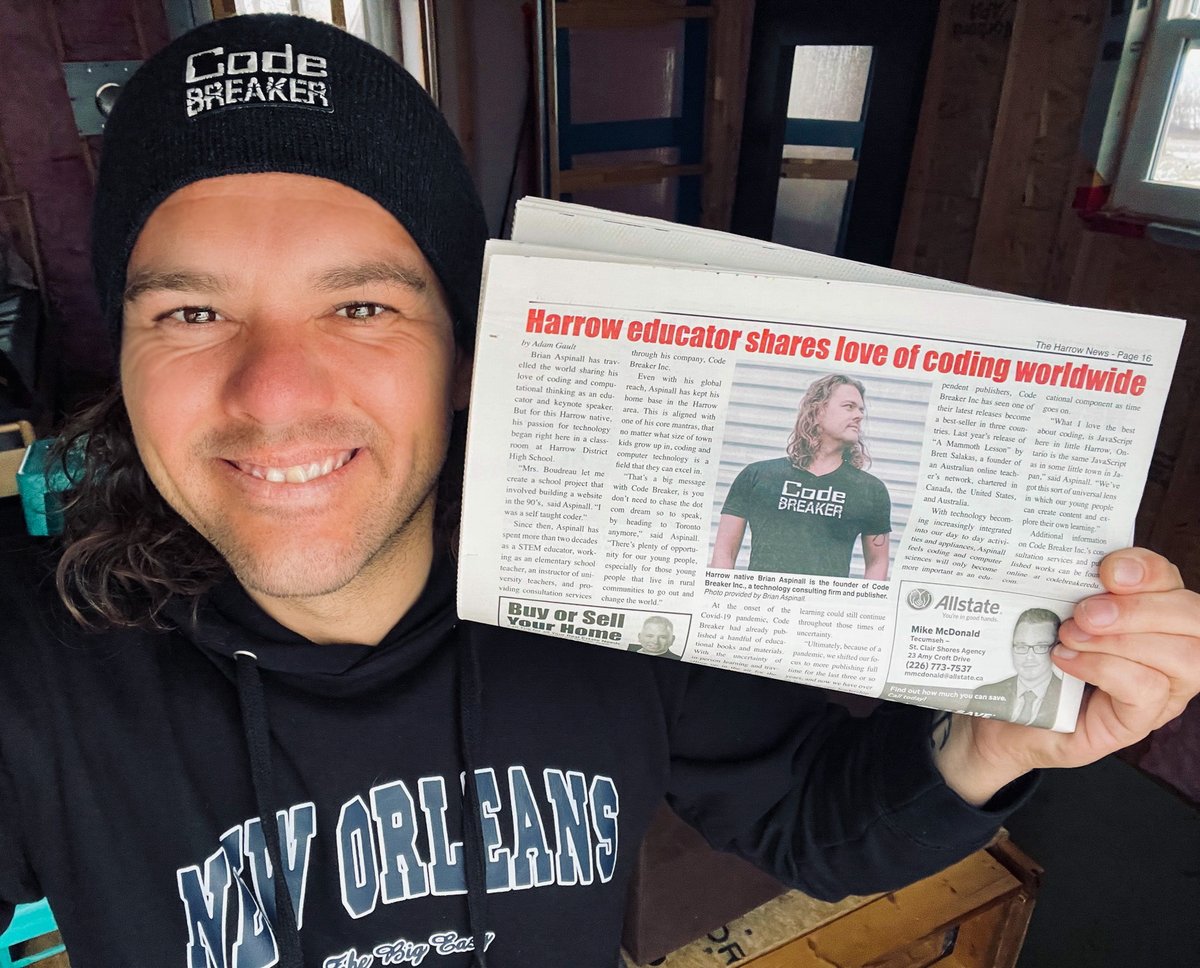 Hey, that's ME! 🎉🤘🏼 'Harrow educator shares love of coding worldwide!' Headlines sell newspapers, but the heart of this story belongs to the entire @hacktheclassdoc & @codebreakeredu teams! Y'all make me better! 🦾 #HackTheClass 🎥 #CodeBreaker 📚