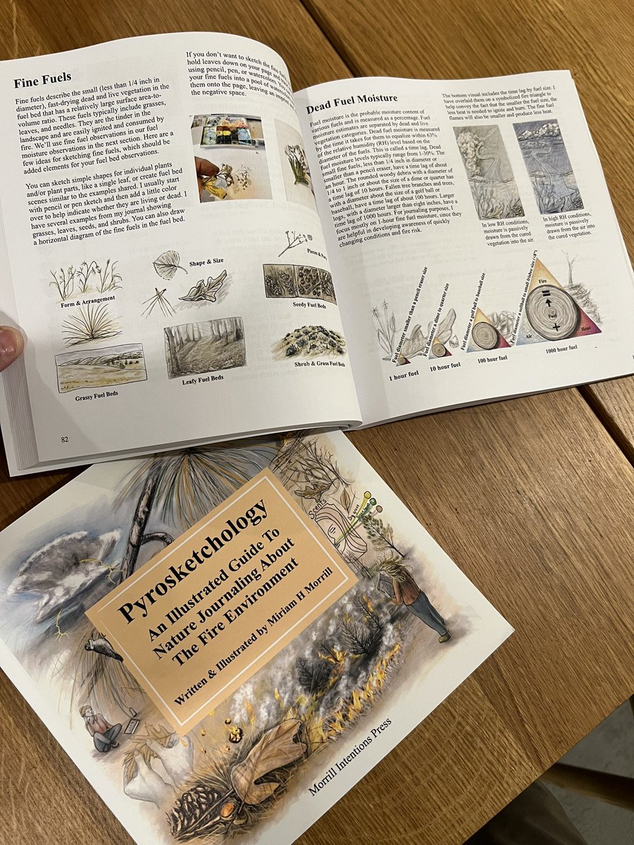 Pyrosketchology.com is a fantastic book by @mhmorrill full of great graphical explanations of #wildfire concepts in a personal and appealing way, go get yours! @IAWF