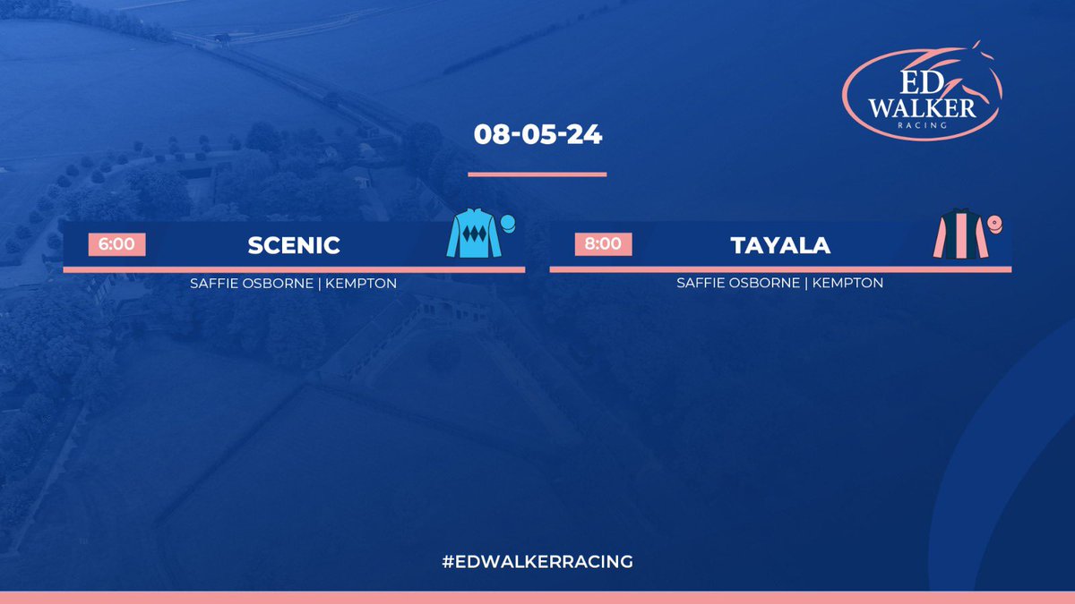 Two runners today @kemptonparkrace 🤞🏻🏇 #EdWalkerRacing