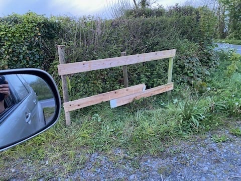 My election billboard on Waterford Dunmore Road.  Lasted a few hours and then….disappeared.  Somebody must be getting worried I’m gonna get elected….