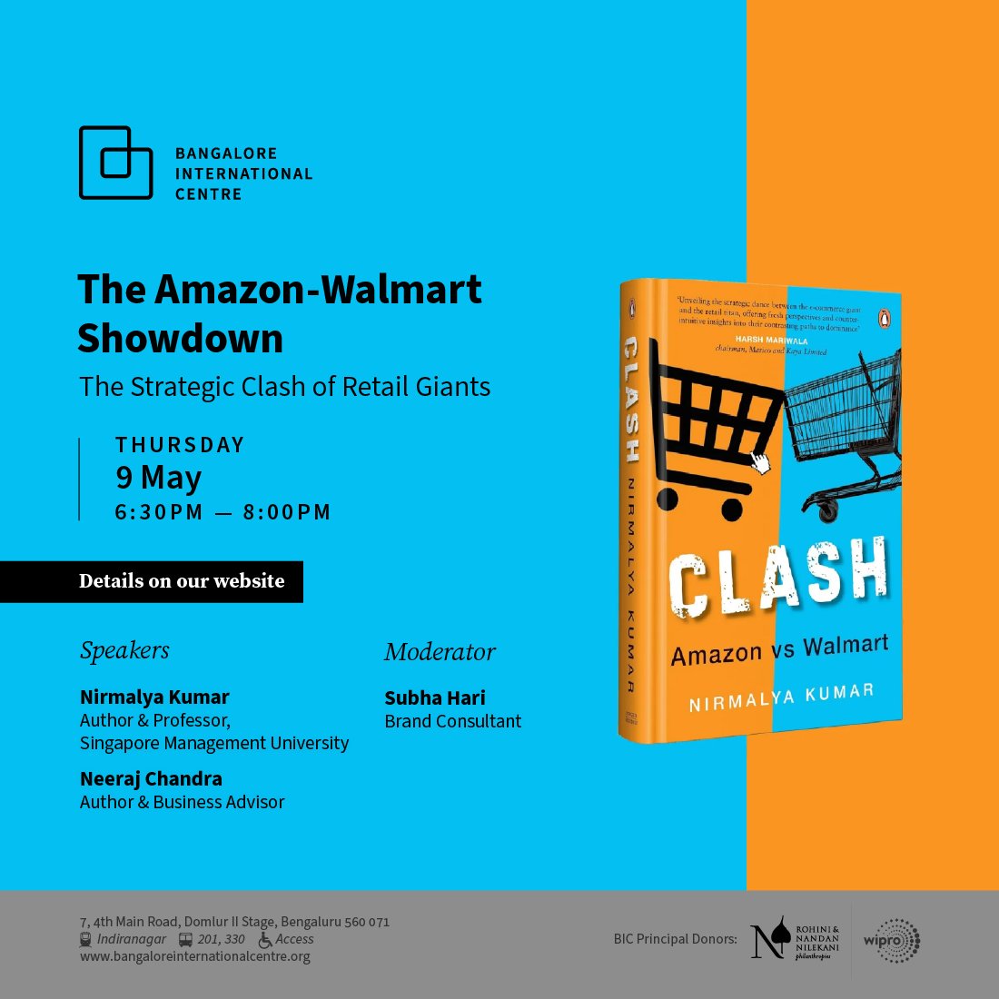 If you're in Bangalore this thursday, here's a chance to be a part of an amazing conversation around the strategic clash of retail giants with @ProfKumar!!