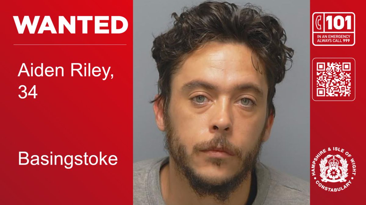 We are appealing for the public’s help so we can locate wanted man Aiden Riley. The 34-year-old, from Basingstoke, is wanted on recall to prison. Officers have carried out extensive enquiries & are asking for anyone with information to come forward. orlo.uk/OAfoP