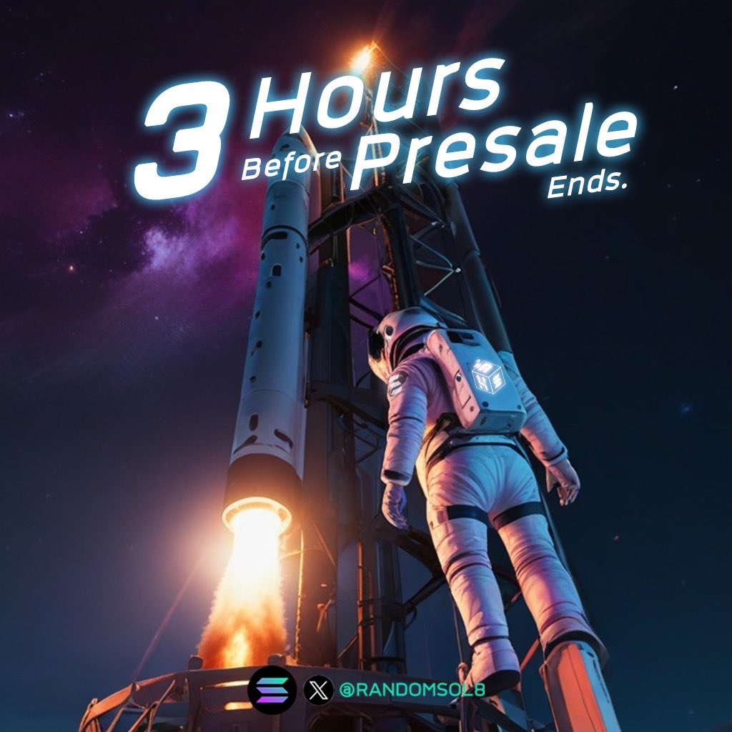 '🚨 Final call! The Randomtoken (RNDS) presale is closing in 5 hours. Hurry and secure your tokens now to become an early adopter of this groundbreaking project. 🚀Send SOL to : G1MSV1pYTWi681pZxAN7vmeckMJnEB34UN2YXzz23FXw 🎲 Minimum 0.4 Sol 🎰 🎲 Maximun 88 Sol 🎰 🚀First…