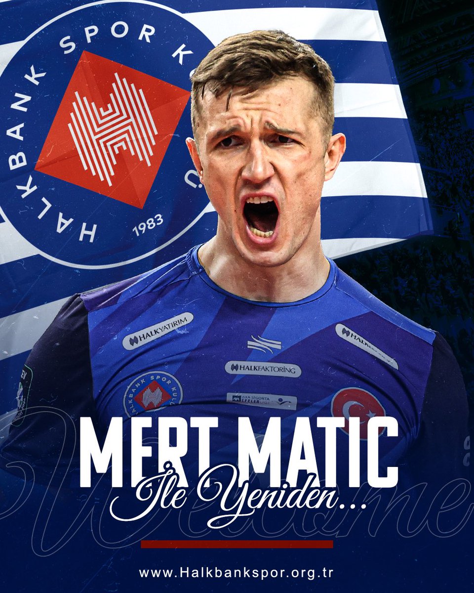 🤝 MERT MATIC İLE YENİDEN Yeni sezon transfer çalışmalarını sürdüren kulübümüz son iki yıldır Halkbank forması altında mücadele eden Mert Matic ile yeniden anlaşma sağladı. Oyuncumuza yeniden hoş geldin diyor, yeni sezonda başarılar diliyoruz.