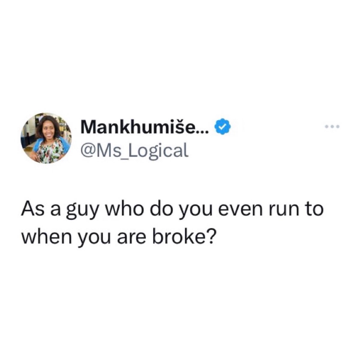 Men, who do you run to?