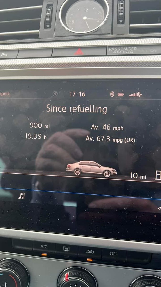 This is a 2017  Diesel Passat. 2.0TDI ,look at how he has managed a 24km/L while doing an average speed of 77km/hr. You know how fast you have to be going to do an average of 77km/hr??it means sometimes you hit a north of 200km/hr. That’s VW for You. Name a better Diesel.