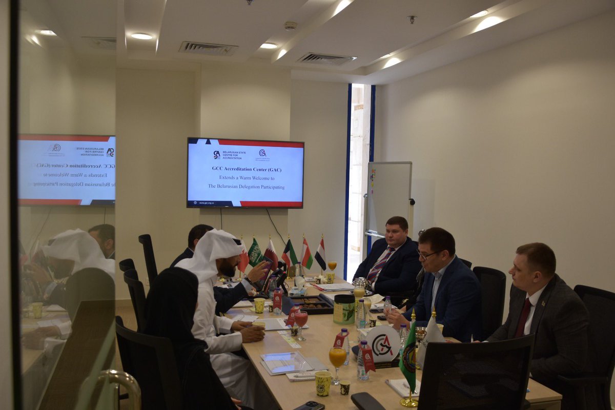 Belarus Delegation visited GCC Accreditation Center in Riyadh, stepping up collaboration on #Halal Certification!. A great step towards ensuring top standards &amp; boosting consumer confidence worldwide. 🤝🌎

#BSCA #Belarus 

gac.org.sa/news/belarus-d…