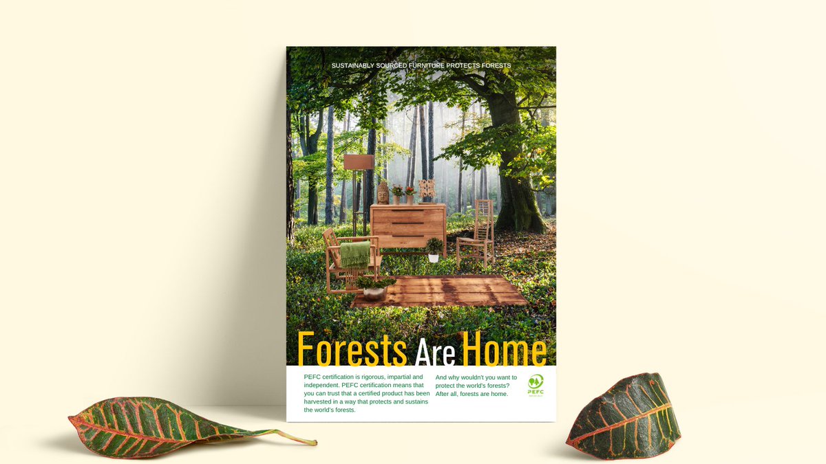Redecorating this season? Choose furniture that helps protect forests. Look for the PEFC label - it means the wood is sourced from sustainably managed forests and safeguards the life that depends on them. And who wouldn’t want to protect forests? After all, #ForestsAreHome.