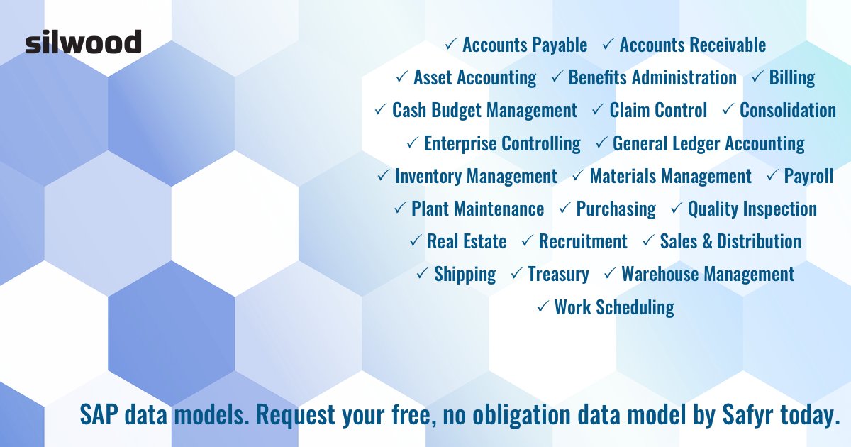 SAP data models. Request your free, no obligation data model by Safyr today. ow.ly/B3Qa50Ryj3q #DataTable #DataModel #DataModeling