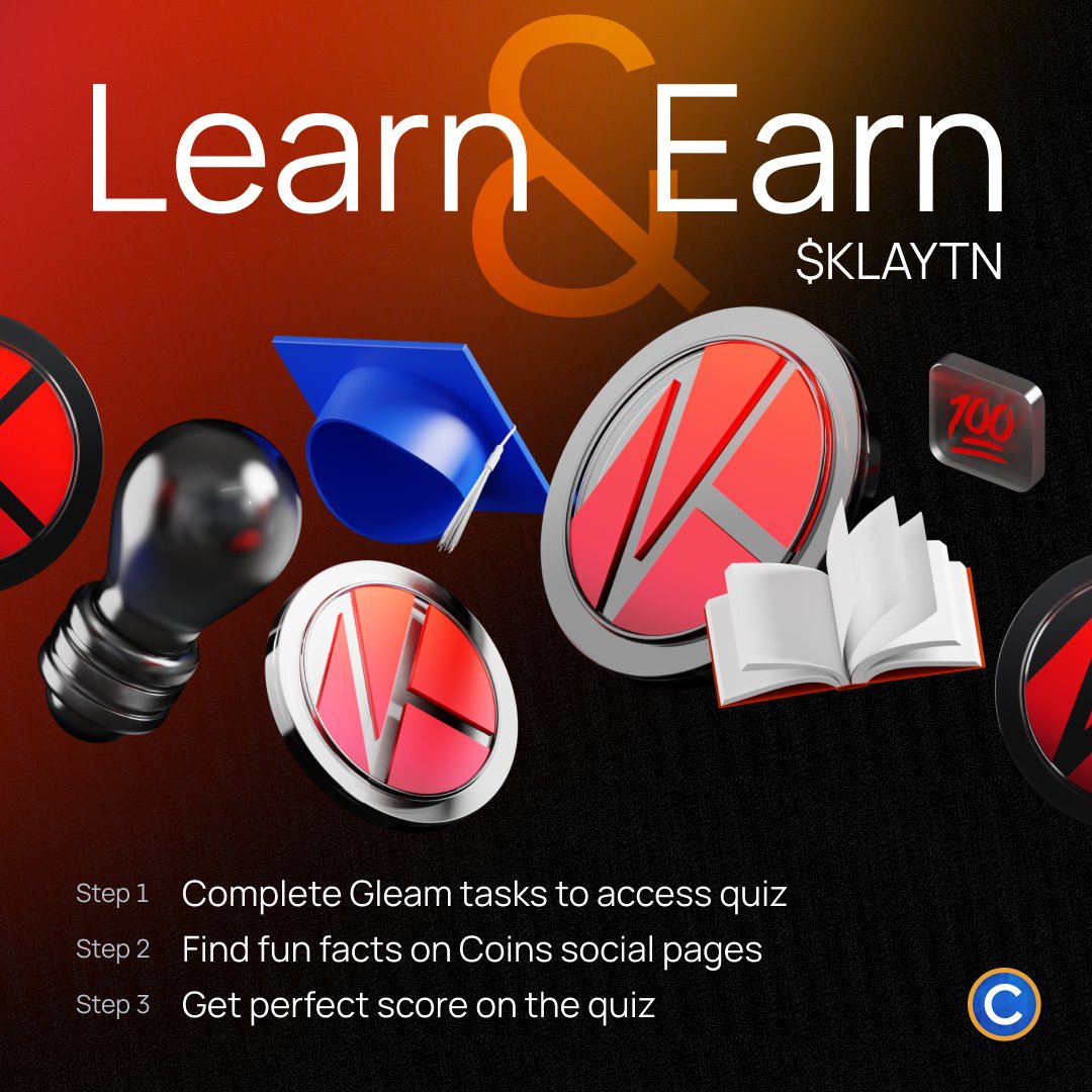 Time to Learn & Earn with $KLAY (@klaytn_official)! 💯

Join our #KLAY #LearnandEarn competition and get a chance to be one of the 50 winners of 50 $KLAY each 🙌

How to Join:
🚀 Complete Gleam tasks 👉 bit.ly/klaylearnearn
🚀 Find daily fun facts on @coinsph social pages
🚀…