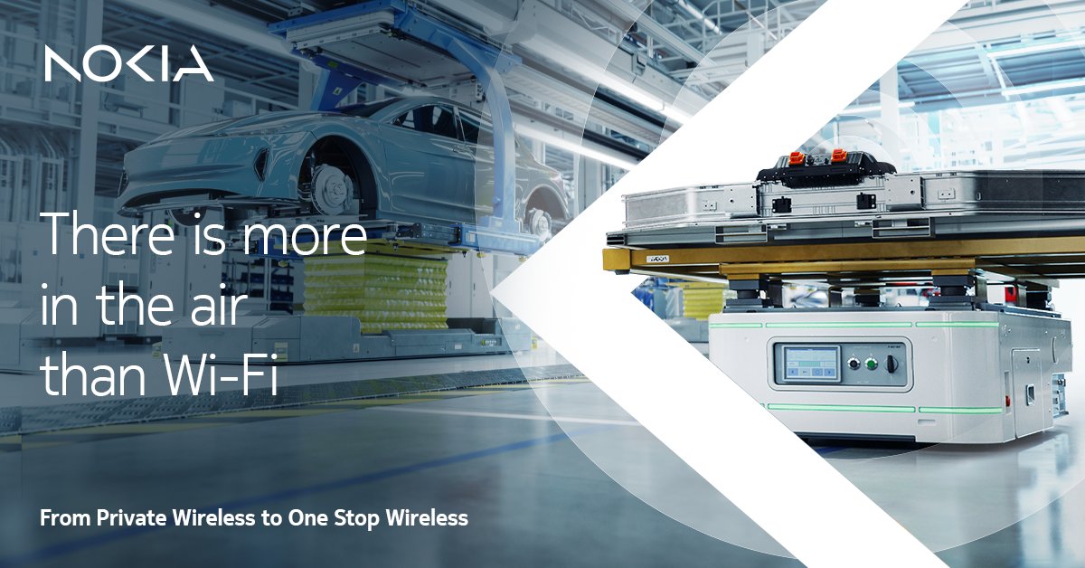 It's time to change how you connect your AGVs and AMRs: boost your Wi-Fi network with #5G #PrivateWireless to keep operations running smoothly. Discover industrial multi-layer connectivity: nokia.ly/3Wy5Mgo #NokiaPrivateWireless #manufacturing