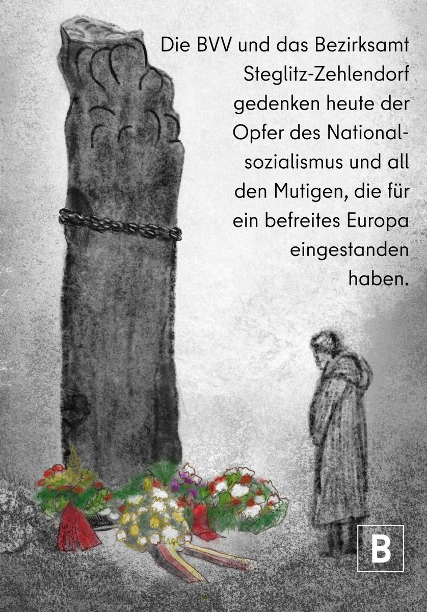 Der 8. Mai steht in Europa für das Ende des Faschismus und der gewaltigen Gräueltaten der NS-Zeit. Die BVV und das Bezirksamt #Steglitz-#Zehlendorf gedenken heute der Opfer des Nationalsozialismus. #8Mai #TagderBefreiung