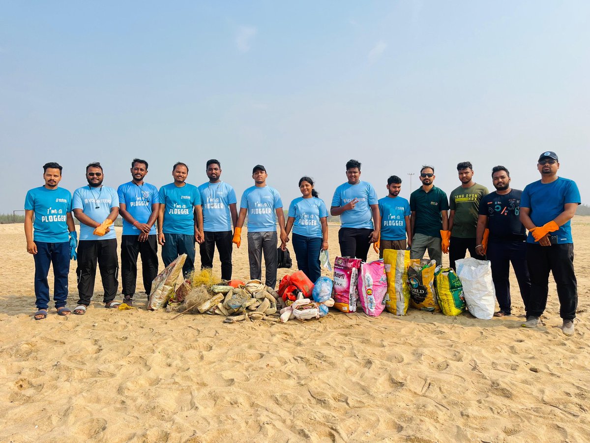 SATTVIC_SOUL's tweet image. Drive No-569
Plogging at Sea Beach,Paradeep
Team @SATTVIC_SOUL celebrated #EarthDay2024 by plogging approx 70 kgs of non-biodegradable specially plastic #trash,those were scattered along the coastline & also disposed them carefully.
#plasticvsplanet
@odisha_tourism
