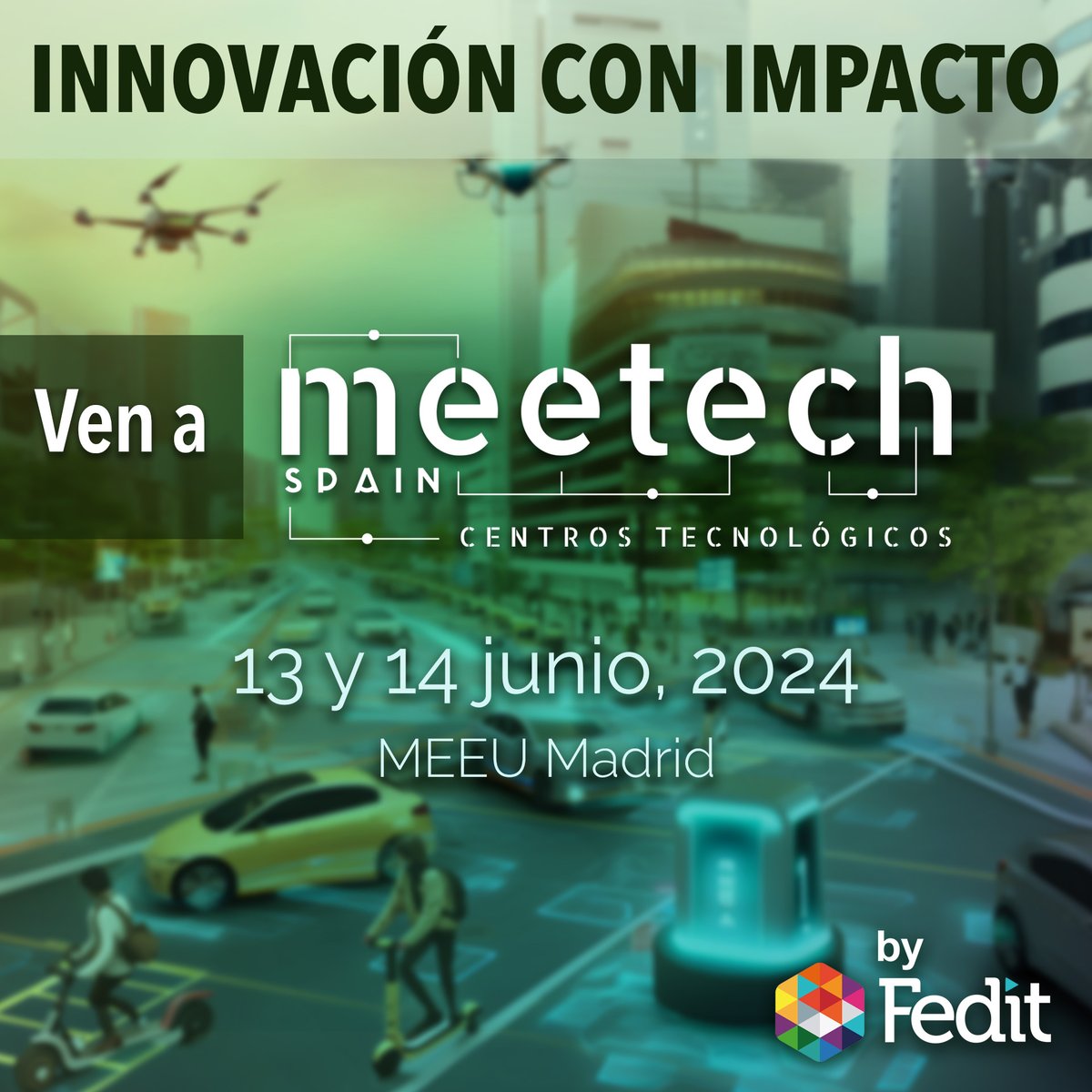 📢 @meetech presenta evento disruptivo que pretende propiciar la conexión entre investigadores y tecnólogos de todo el país y favorecer la cooperación para innovar con impacto. 📍 Los días 13 y 14 de junio en Madrid 💻¡Inscríbete ya! meetechspain.com/inscripciones-…