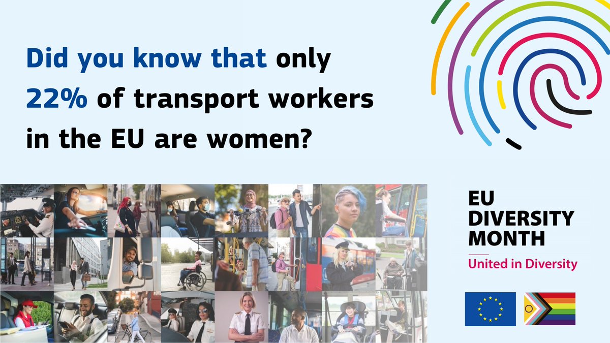 🎉Celebrating #EUDiversityMonth From engineers to drivers, diversity drives innovation & keeps our wheels turning smoothly. Let's keep embracing inclusivity on every road ahead! 🚆 Read about our actions to achieve more #DiversityInTransport➡️ europa.eu/!cpBGDy