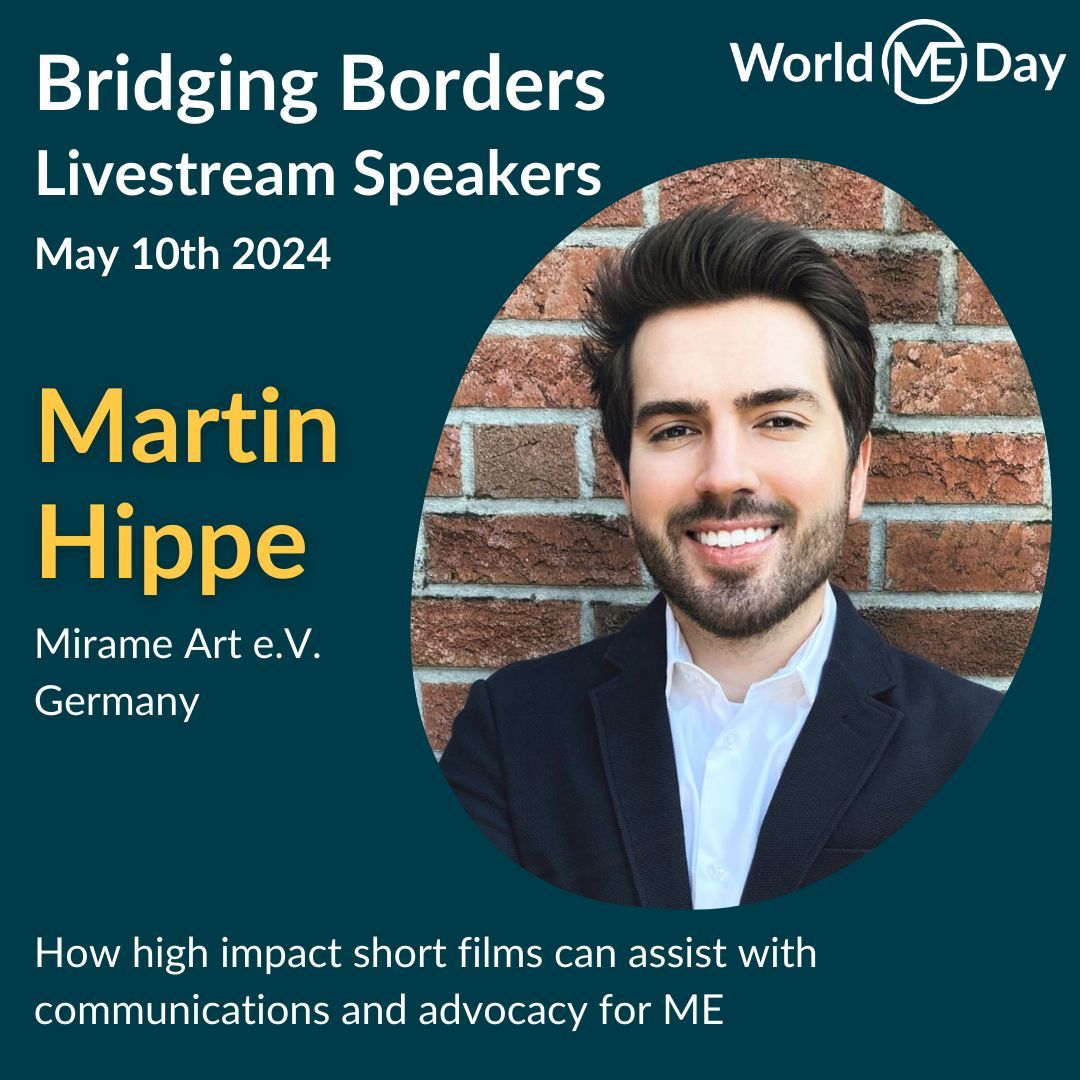 Martin Hippe is an inspiring lawyer and filmmaker from Germany, working on advocacy and communications for ME. Join us on May 10th for the Bridging Borders live event and learn about his work! #WorldMEDay #MECFS #PCS #MyalgicE #GlobalVoiceForME
buff.ly/4b30ugO