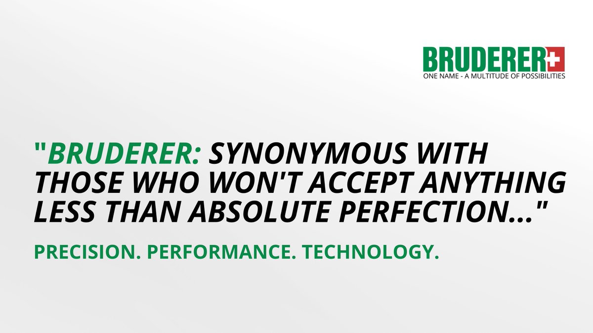 WHY CHOOSE LESS THAN ABSOLUTE PERFECTION - You will achieve this from the first to last stroke with Bruderer!

For more information, contact us at mail@bruderer.com

#Bruderer #Ukmanufacturing #Engineering #Ukmfg #Stampingpresses #Manufacturing #Precision #Technology #Excellence