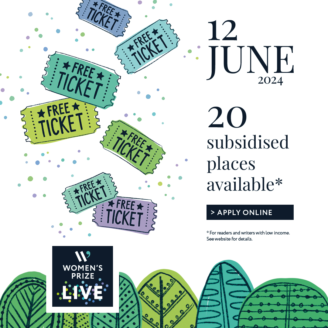 We want everyone to be able to enjoy a day out at Women’s Prize LIVE on 12th June. Books belong to everyone. That’s why  we’ve made 20 spaces available 100% free. Apply for your ticket by 10th May - that's this Friday: bit.ly/WPLIVEFree