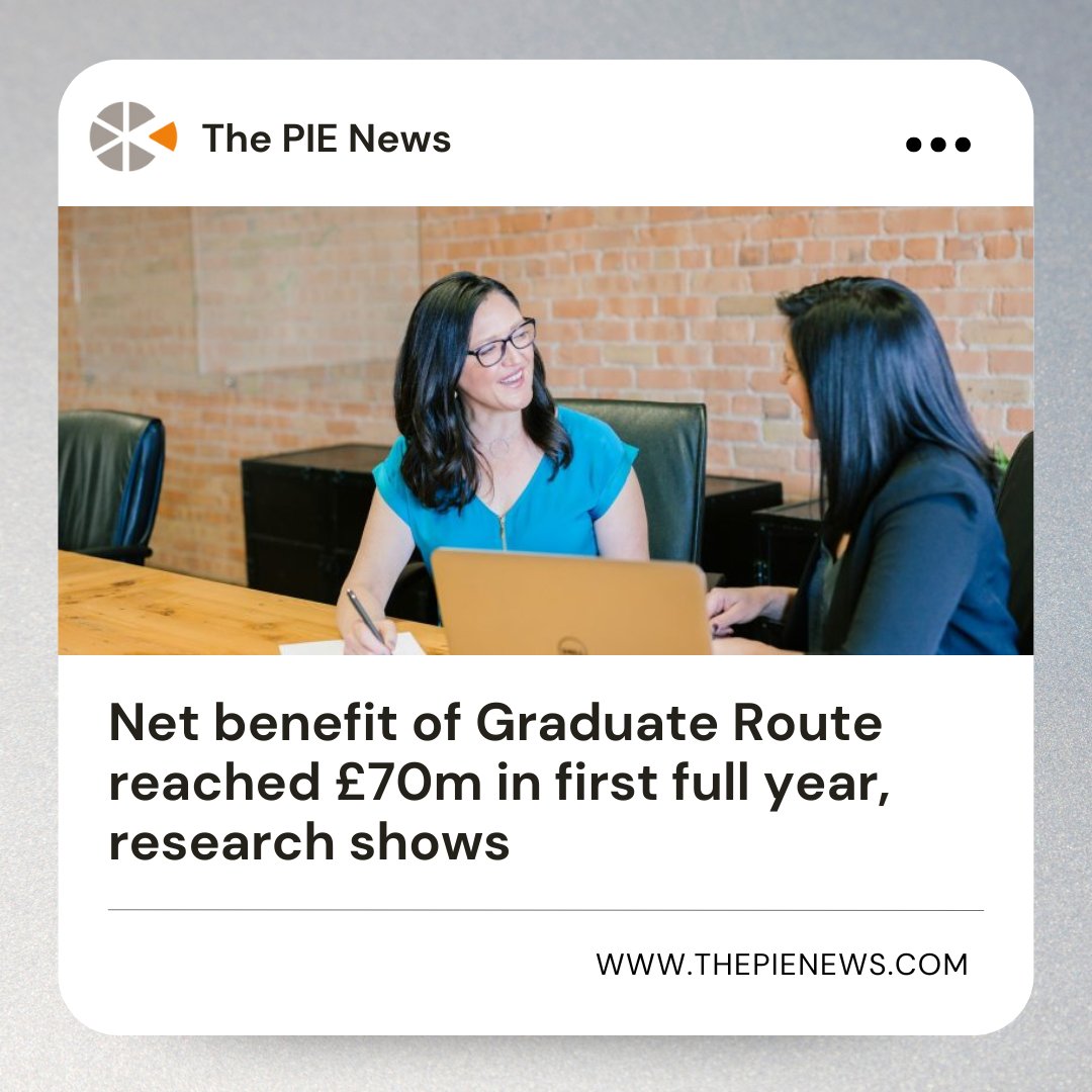 Read up on our top story 'Net benefit of Graduate Route reached £70m in first full year, research shows' 👉🏼 hubs.li/Q02wv6jP0 Thank you @MohawkCollege for sponsoring The PIE News this month! 🙌 Learn more about what they do hubs.li/Q02wv8980 #intled