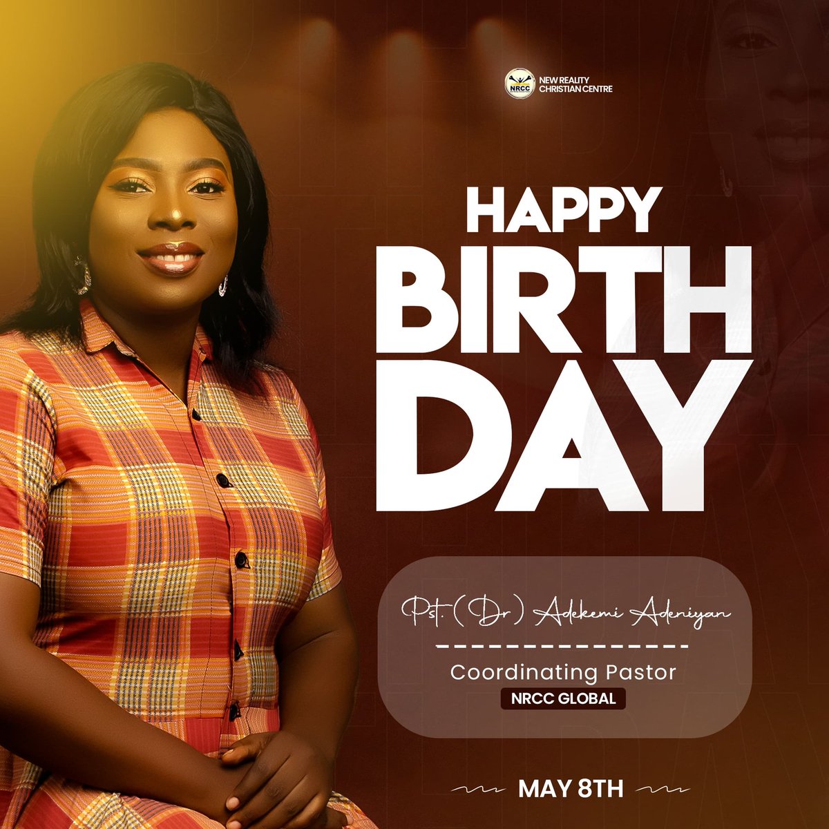 We celebrate our dear Coordinating Pastor, NRCC Global, Pastor (Dr) Adekemi Adeniyan. Thank you ma for being a model son for all of us at New Reality Christian Centre. @pstdrkemi