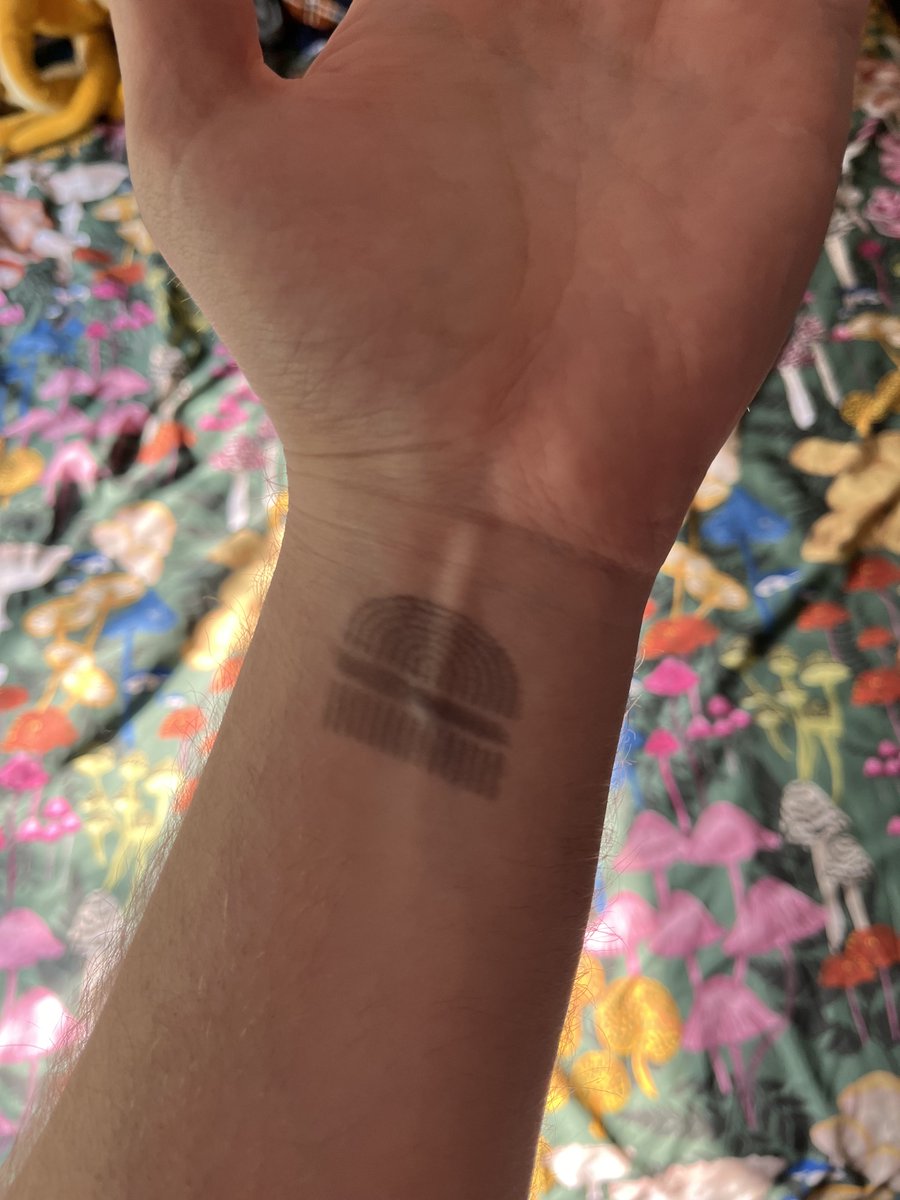 Went to Band on the Wall last night and got stamped with their logo, but this morning it looks like I attended an exclusive event at a Burger King.