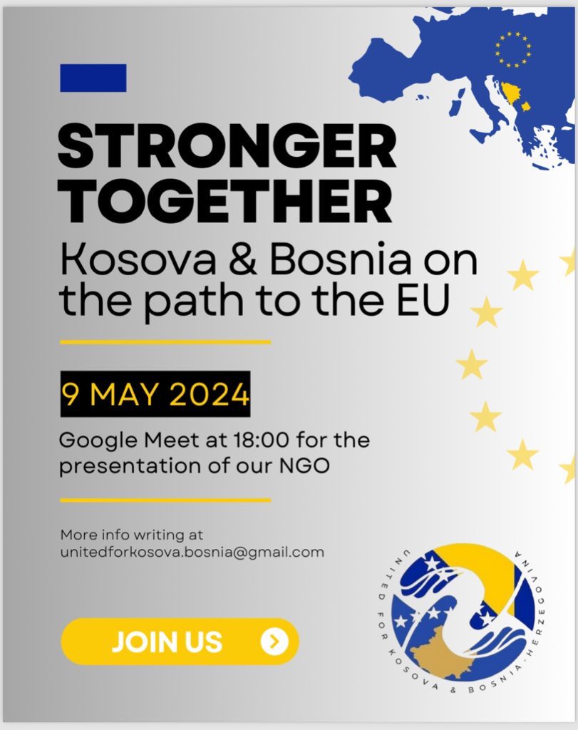 -1! Tomorrow is the big day! We wait for you ❤️🇧🇦🇽🇰

Register here: lnkd.in/dVNxjebr

#Kosova #BosniaHerzegovina