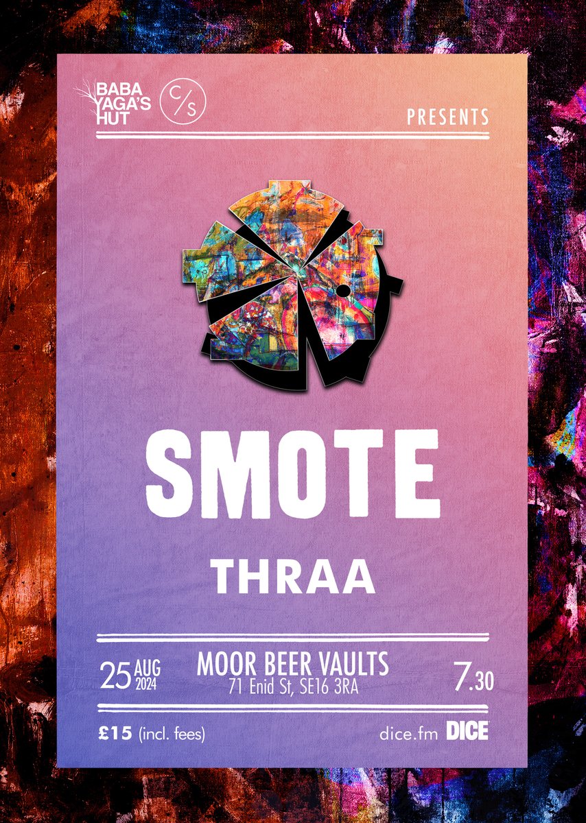 NEW SHOW: August 25th - @drinkmoorbeer Smote + Thraa Tickets: dice.fm/event/bqqxx-sm…