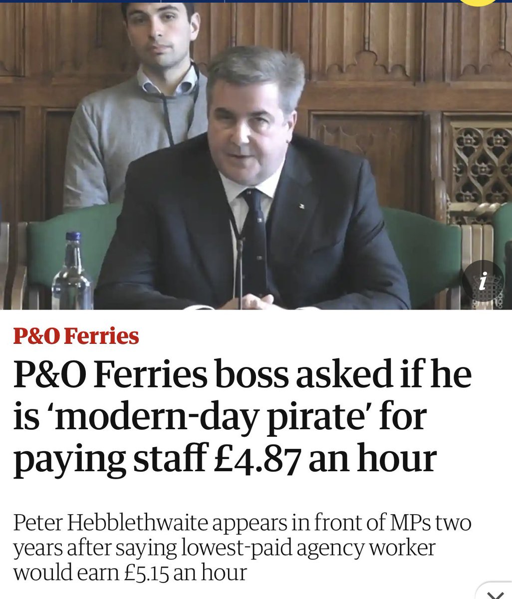 The death throes of what we term ‘capitalism’ in one vignette: P&O boss Peter Hebblethwaite got £500k in salary and bonuses the year after the company sacked 800 workers. The lowest paid now earn £4.87 an hour. If this doesn’t enrage you or you don’t want to fix it you’re a slave