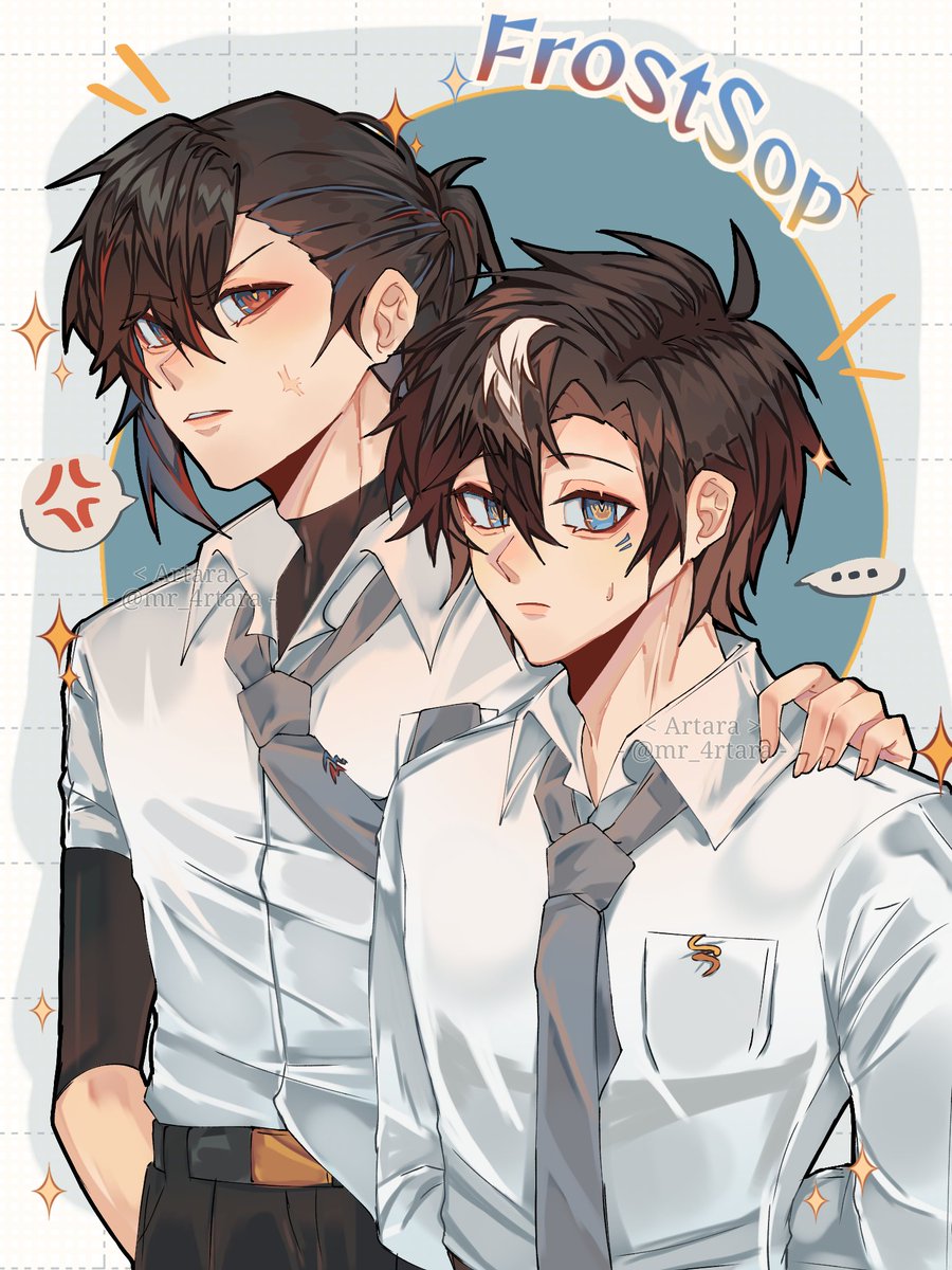 Kelar.

Altair's AU
Frost &amp; Sopan

Sengaja yg Frost ga di kasih rambut putih.

#BoBoiBoy #BoBoiBoyFanart #BoBoiBoyFrostFire #BoBoiBoySopan