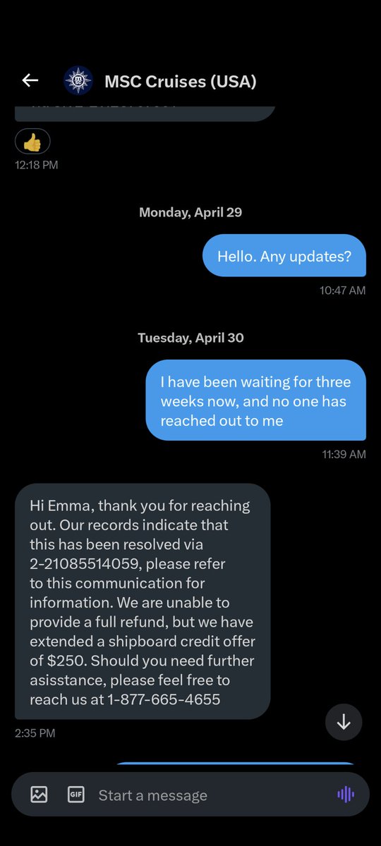 Emma Castillo tweet media