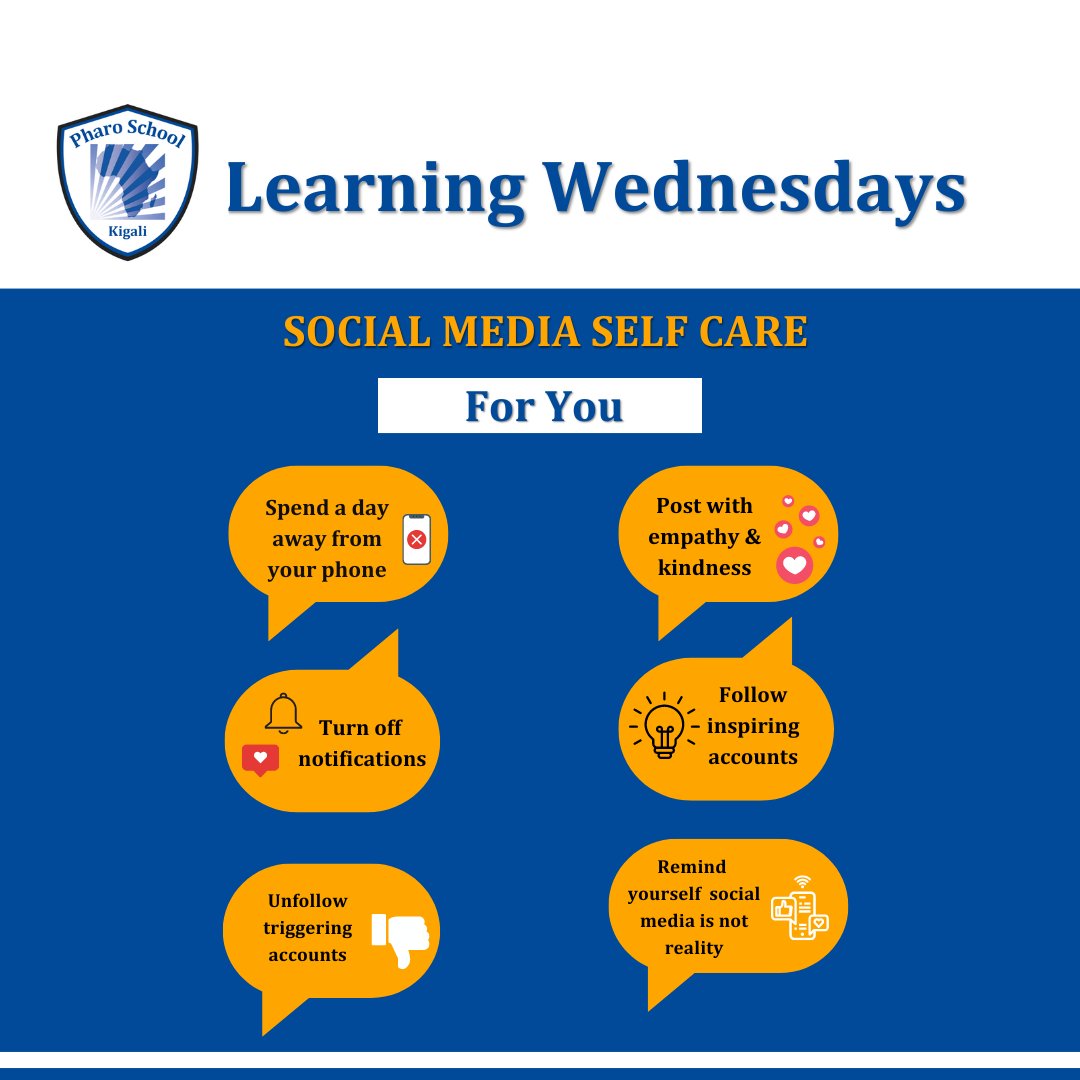 As technology advances, it becomes increasingly difficult to stay away from social media. We've put together some quick social media self-care tips to help you, whether you are a parent, a teacher, or a student with access to social media.
#SelfCare #DigitalWellbeing #Pharoschool