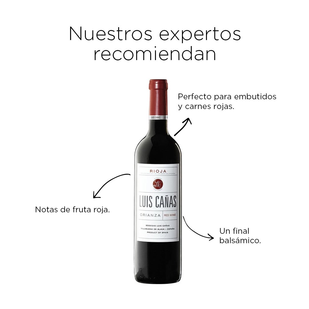 Tinto Crianza Rioja de Luis Cañas, el vino recomendado por nuestros expertos 🍷