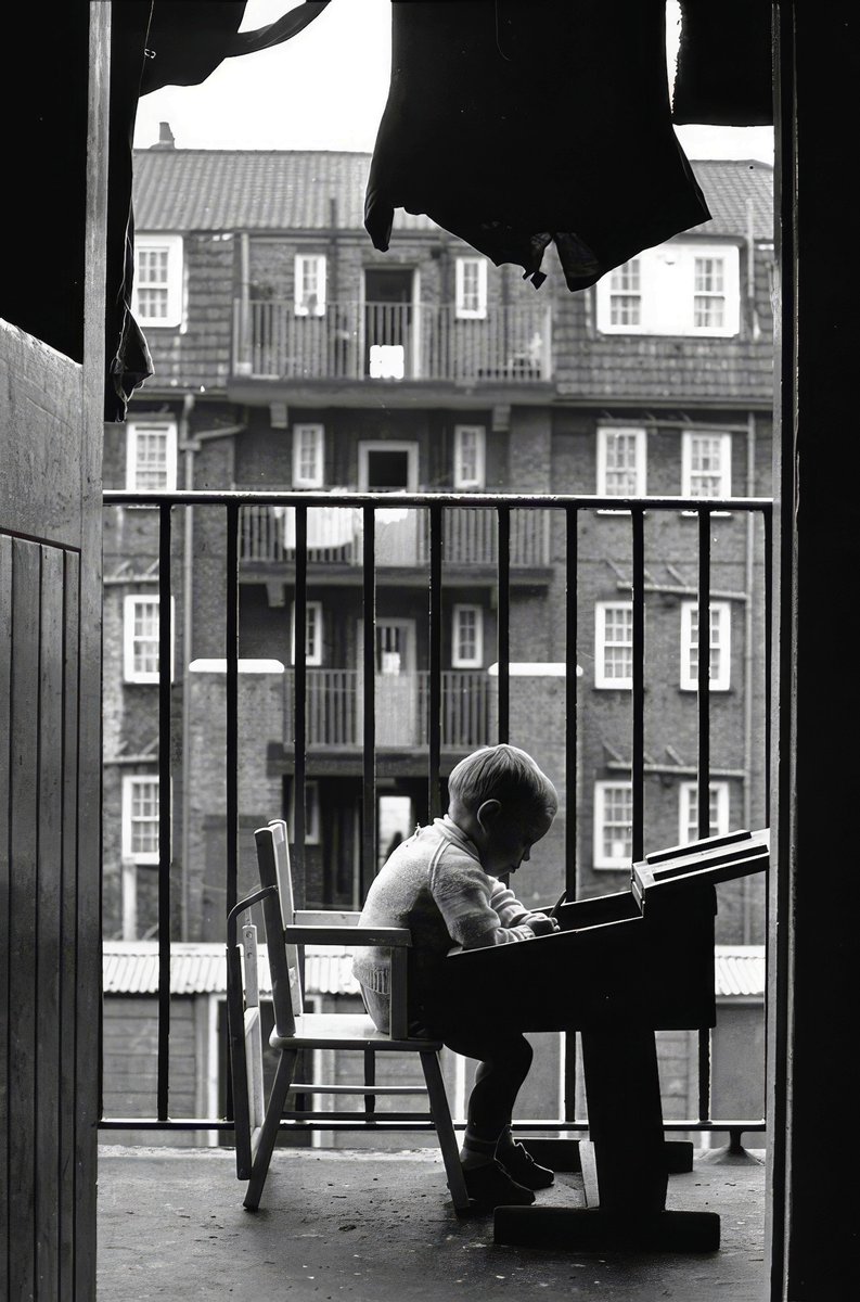 Steve Lewis - In a halfway home in Newham -  London, 1965