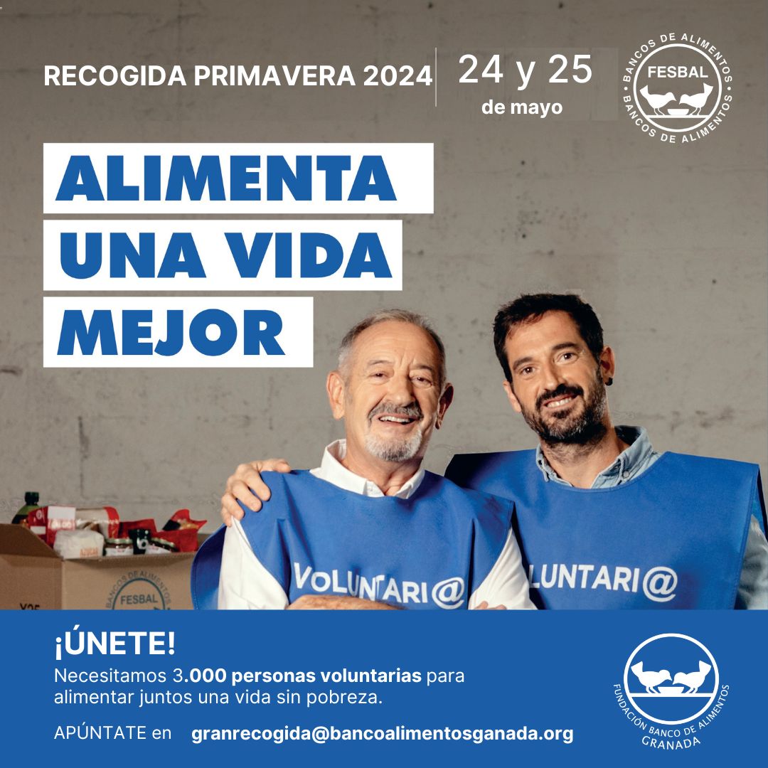 ¡Comienza la cuenta atrás para una de las grandes acciones! La Recogida de Primavera 2024 ya está aquí...⏰💙 ¿Sabes que puedes unirte a la Recogida de Primavera 2024🤔💭? Ayúdanos los días 24 y 25 de mayo en los establecimientos de la provincia de Granada.