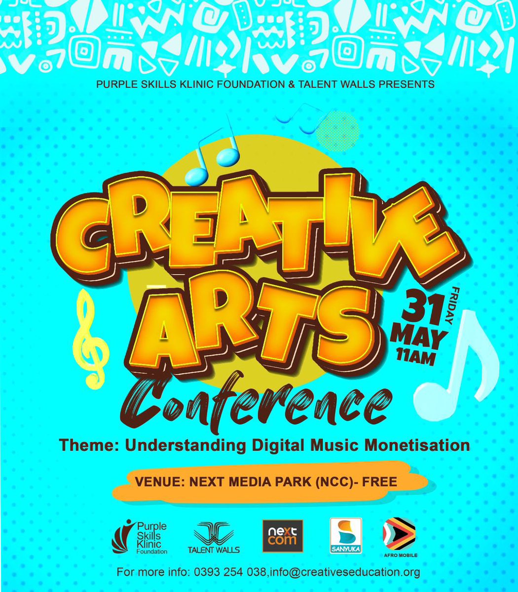 Don't miss the Creative Arts Conference on Friday, May 31 at 11AM! Join us for insights into 'Understanding Digital Music Monetisation' at Next Media Park (NCC). Free entry. #PurpleSkillsClinic