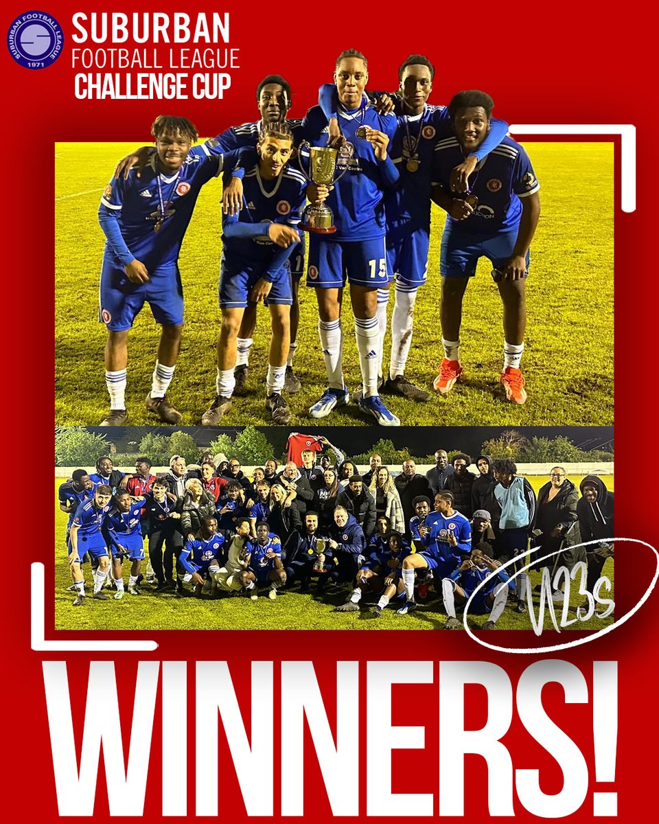 🏆🏆 Double completed ✅✅ The U23s completed the league and cup double with a 4-1 victory over Aldershot Town in the Suburban Football League Challenge Cup final last night! 🙌 An outstanding achievement 👏 #wearewings