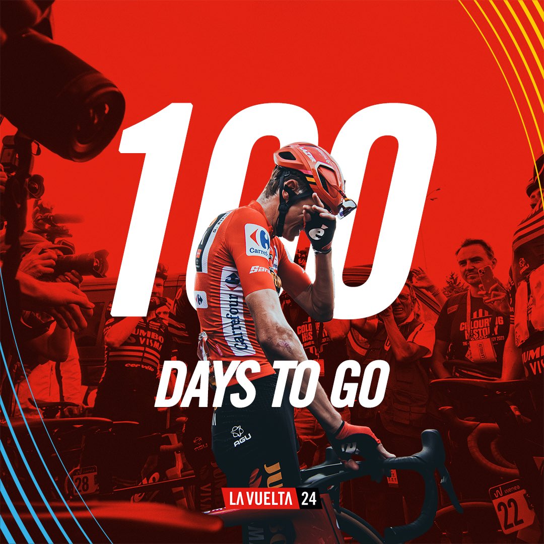 ⏳100 days to go until #LaVuelta24 😍 ⏳¡Quedan 100 días para #LaVuelta24 !😍