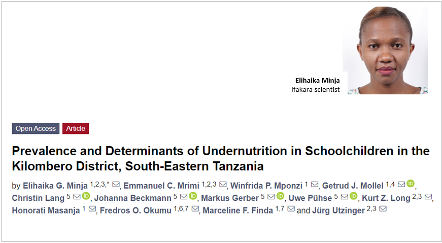🍲 HEALTHY LIFE: Addressing undernutrition risk factors among schoolchildren 🧒 Childhood undernutrition among schoolchildren is a critical issue that needs attention, underscores a recent study, led by scientists from @Ifakarahealth in collaboration with @SwissTPH and…