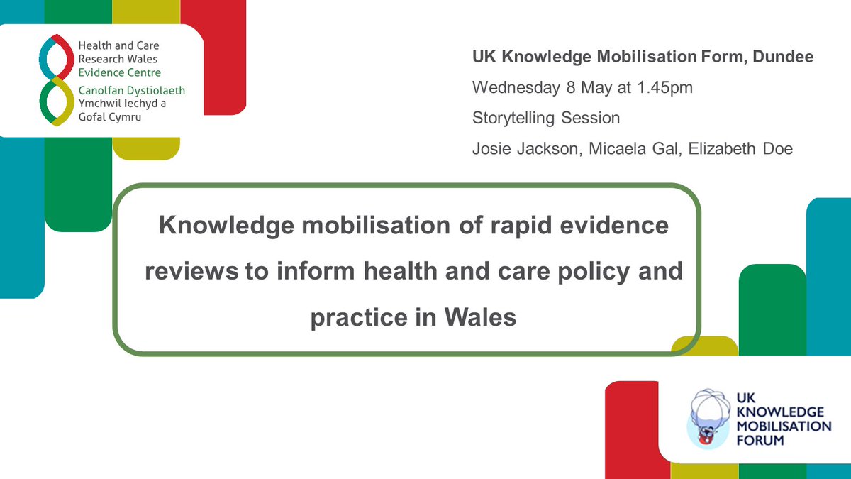Wales Evidence Centre (@evidencewales) on Twitter photo At the #KMb2024 conference today?
Join Micaela & Josie from the Evidence Centre to hear how we involve each member of the team, the stakeholders, and our public partners in our KM plans to achieve our goal – inform policy and practice in health and social care in Wales.
<a href="/UKKMbF/">UK KMb Forum</a> At the #KMb2024 conference today?
Join Micaela & Josie from the Evidence Centre to hear how we involve each member of the team, the stakeholders, and our public partners in our KM plans to achieve our goal – inform policy and practice in health and social care in Wales.
<a href="/UKKMbF/">UK KMb Forum</a>