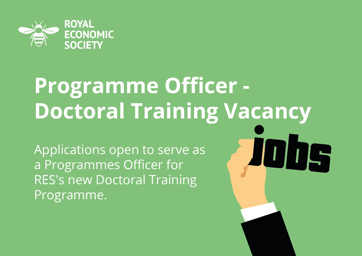 VACANCY - We are seeking a Programme Officer who is keen to use their excellent organisational and project management skills, to support the next generation of economists.⏰Submit by 06 May 2024 More info👉shorturl.at/xFGP6 #vacancy #RESVacancies #EconTwitter