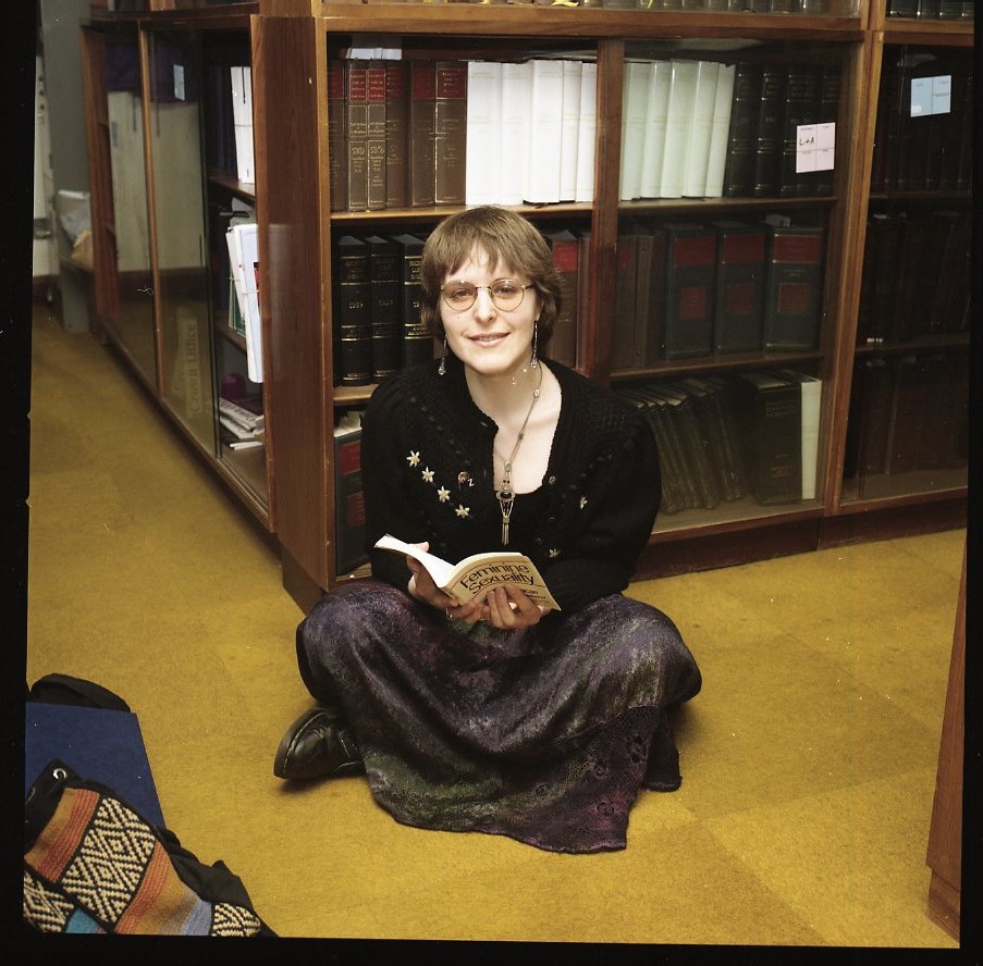 This image shows Kate More who was the co-ordinator of the Gender & Sexuality Alliance, a transgender lobby group based in Middlesbrough/London in the 1990s We'd love to speak to people that worked with or knew Kate, please get in touch! #THW24 #TransHistoryWeek @transhistorywk