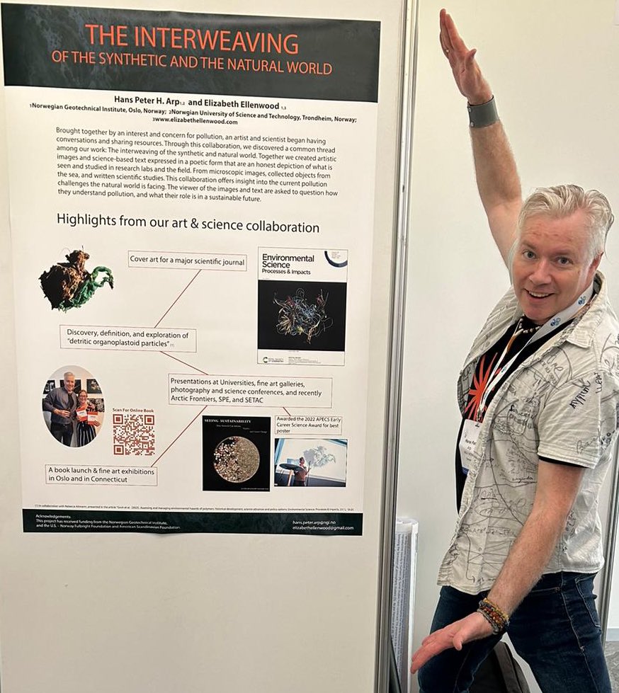 Presenting “The Interweaving - of the synthetic and the natural world” an art-science collaboration with Elizabeth Ellenwood on how plastic debris mixes, changes and alters natural organic matter. The book we made is available here elizabethellenwood.com/the-interweavi… #SETACSeville