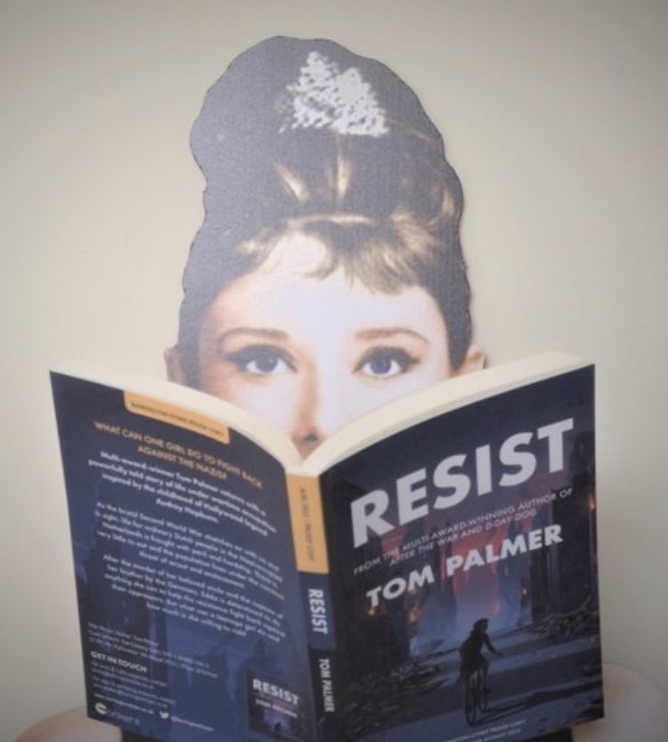 Accompanying Audrey Hepburn to Aberdeen today. Her story - Resist - has been shortlisted for the Grampian Book Award. tompalmer.co.uk/resist
