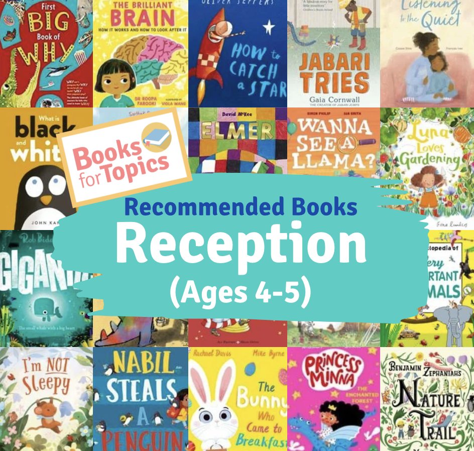 💫Looking for recommended books for Reception children?💫 📚We've got a booklist with 50 recommended books for Reception children, including classic EYFS books, brand-new titles and plenty in between! Find the reception booklist here: booksfortopics.com/booklists/reco…