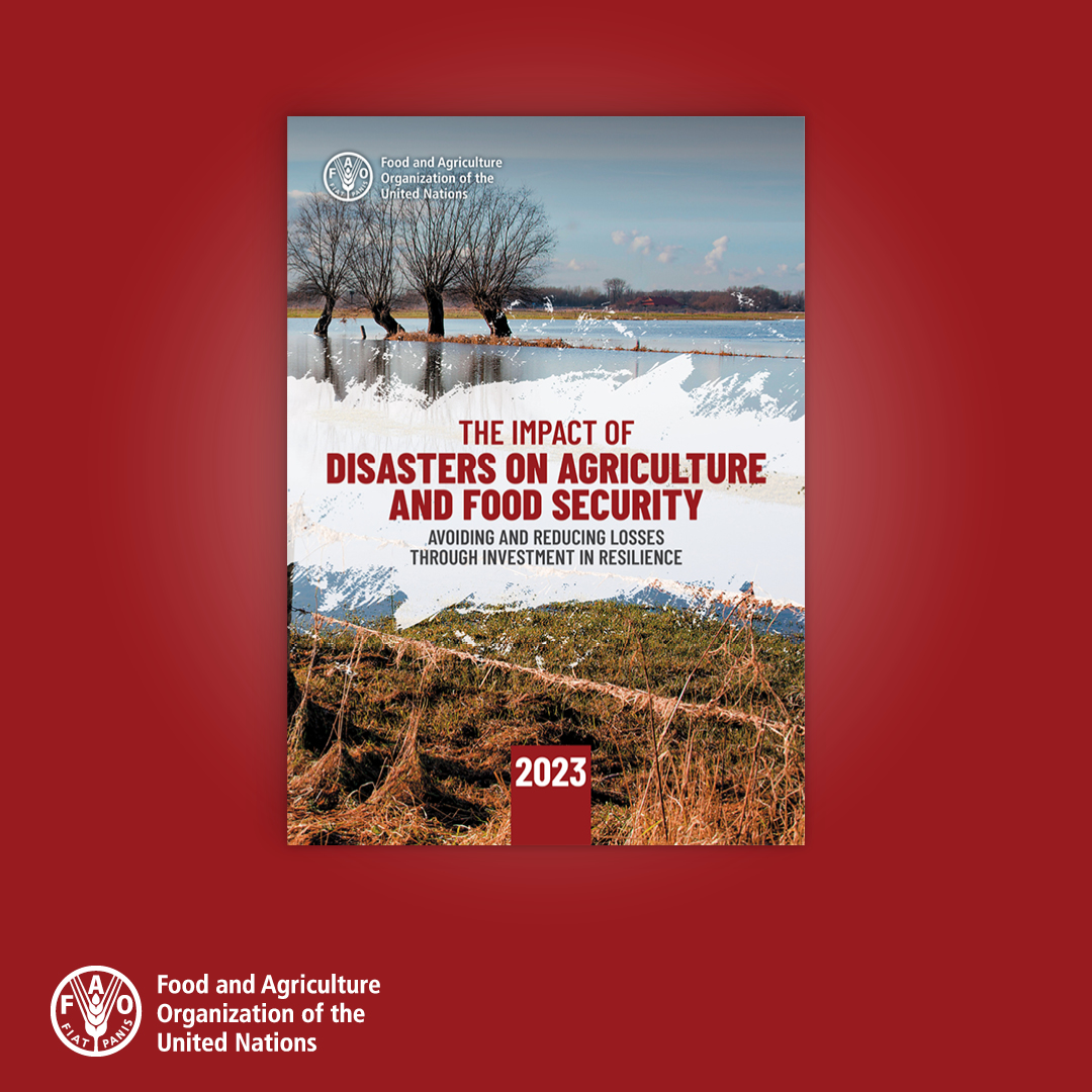 #InCaseYouMissedIt | The @FAO Flagship report on the impact of disasters on agriculture & food security 2023  is available.

This report brings the first ever global level estimation of the impact of disasters on agriculture.

📕 doi.org/10.4060/cc7900…

#DisasterRiskReduction