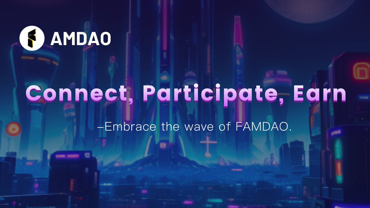 🌊 Ride the wave with @FAM_DAO! 🚀 🔗 CONNECT with a vibrant community of innovators. 🙌 PARTICIPATE in the global ecosystem that reshapes the future. 💰 EARN rewards by contributing your skills and ideas. 🌍 Embrace the new era of decentralized community. Join #FAMDAO today…