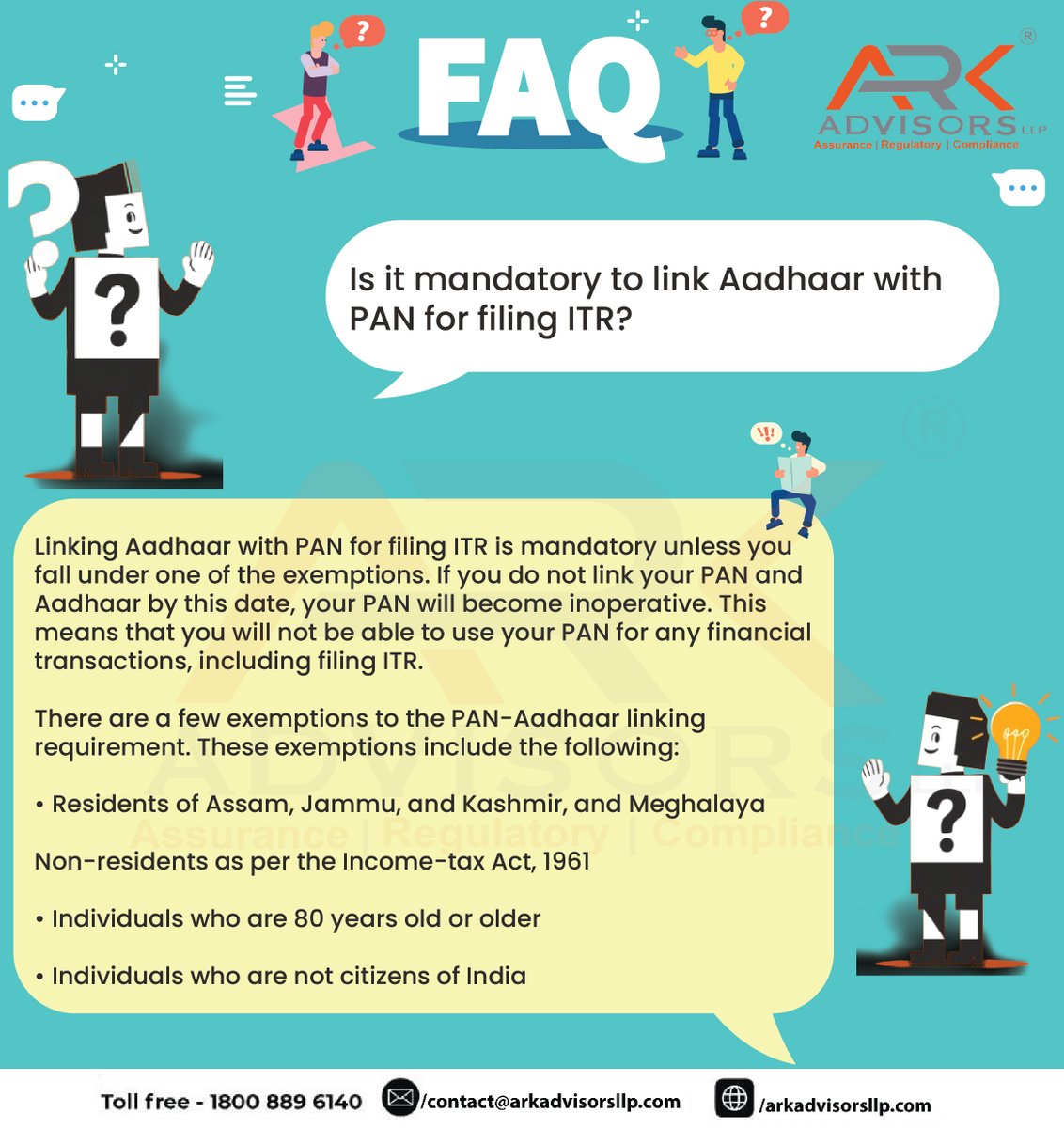 Reminder: Don't forget to link your Aadhaar with PAN for smooth ITR filing. Exceptions apply, so check now! 💼💳 

.

.

.

.

.

.

.

#TaxFiling #IncomeTax #AadhaarLinking #PANCard #FinanceTips #DeadlineAlert #TaxFiling #IncomeTax #AadhaarLinking #PANCard #FinanceTips