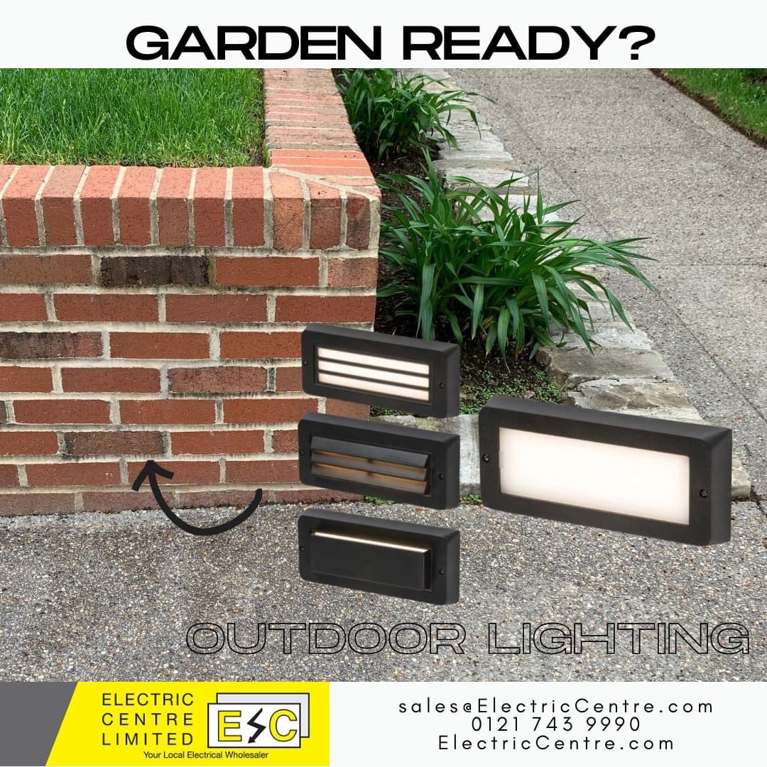 #GardenLighting - They have a slim profile and are surface mounted which avoids any additional cutting out while achieving similar bricklight effect and feel. electriccentre.com/home-garden/ga… #outdoorlighting #bricklight #pathlighting #walllighting #gardenlighting #lightingapath #brick